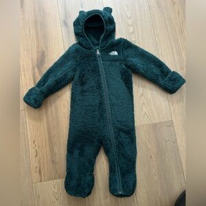 North Face Teddy Onesie 12-18m Green